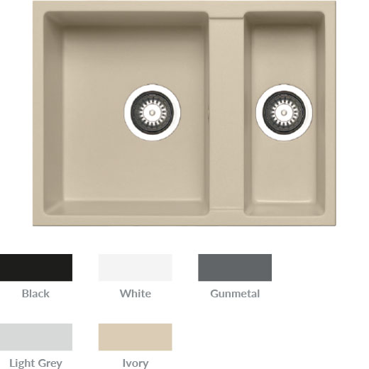 Prima Granite 1.5 Bowl Undermount Sink