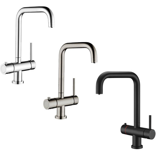 Prima+ 3 in 1 Hot Tap Chrome, Brushed Steel & Matt Black